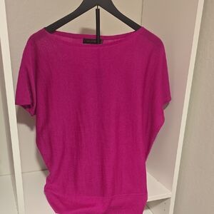 The Limited Vibrant Pink Short Sleeve Light Sweater